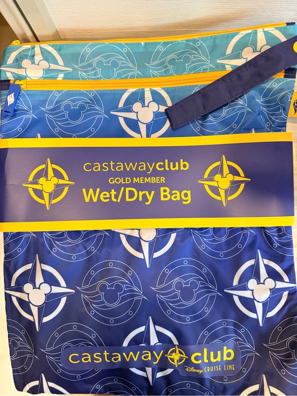 Disney Castaway Club Wet/Dry Bag - Blue, Teal & Yellow